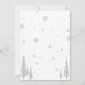 Invitation Pink & Blue Winter Wonderland Anniversaire de enfa (Dos)