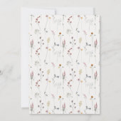 Invitation Pink Blush Fleur sauvage Aquarelle Crest Graduatio (Dos)