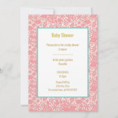 INVITATION PINK BLUSH LACE BLEU FRONTIÈRE BABY SHOWER (Devant)