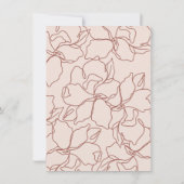 Invitation Pink & Boho rouille Brunch & Fête des mariées Bubb (Dos)