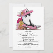 Invitation Pink Boots and Derby Hat Bridal Shower (Devant)