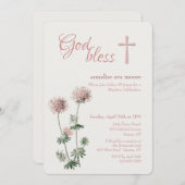 Invitation Pink Botanical (Devant / Derrière)