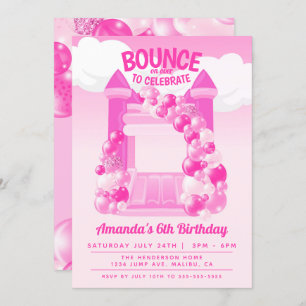 Invitation Pink Bounce House