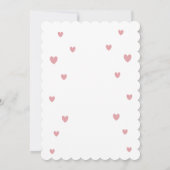 Invitation Pink Bow 22nd Heart Aesthetic Elegant Birthday (Dos)