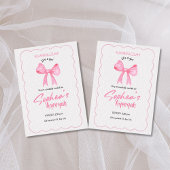 Invitation Pink Bow Aqiqah