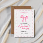 Invitation Pink Bow Aqiqah
