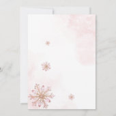 Invitation Pink Bow Baby C'est froid dehors Baby shower fille (Dos)