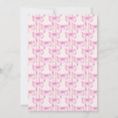 Invitation Pink bow baby shoes coquette elegant baby shower (Dos)