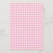 Invitation Pink Bow Baby Shower Gingham Plaid It's a Girl (Dos)