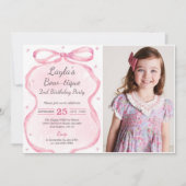 Invitation Pink Bow Boutique 2e fête d'anniversaire Photo (Devant)