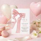 Invitation Pink Bow C’est un Baby shower féminin