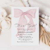 Invitation Pink Bow C’est un Baby shower féminin