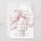 Invitation Pink Bow C'est un Baby shower de fille (Devant)