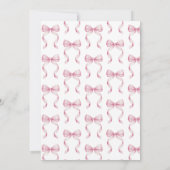 Invitation Pink Bow C'est un Baby shower de fille (Dos)