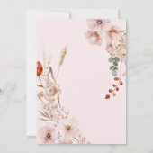 Invitation Pink Bow c'est une fille Baby shower floral (Dos)