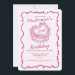Invitation Pink Bow Coquette Coeur rétro Gâteau 21e anniversa<br><div class="desc">Laissez-vous tenter par le charme de notre collection de gâteaux Retro Coquette. Cet ensemble sucré-cerise est composé d'un gâteau coquette vintage en forme de coeur, orné de cerises succulentes et d'une glace à la crème beurrée, qui capte l'essence de la romance classique. Parfait pour ceux qui aiment une touche de...</div>