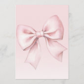Invitation Pink Bow Coquette It's a Girl Baby Shower (Dos)