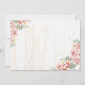 Invitation Pink Bow Coquette Rodeo Birthday with Photo (Dos)