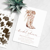 Invitation Pink Bow Cowgirl Fête des mariées