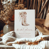 Invitation Pink Bow Cowgirl Fête des mariées