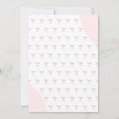 Invitation Pink Bow Doodle Girl 2e anniversaire (Dos)