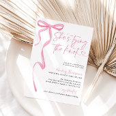 Invitation Pink Bow Elle Tying The Knot Fête des mariées