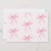 Invitation Pink Bow fille magnifique 1er anniversaire Photo (Dos)
