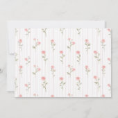 Invitation Pink Bow & Floral Bunny Baby Shower Photo (Dos)