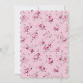 Invitation Pink Bow Floral Premier anniversaire (Dos)