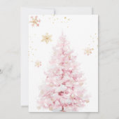 Invitation Pink Bow Froid Dehors Baby Girl Douche (Dos)