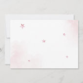 Invitation Pink Bow Girl 1st Birthday Party Photo (Dos)