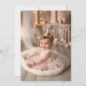 Invitation Pink Bow Girls Veut Juste Être Deux 2e Anniversair (Dos)