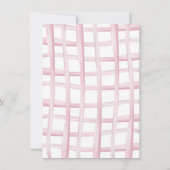 Invitation Pink Bow Girls veut juste être un anniversaire (Dos)