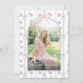 Invitation Pink Bow Graduation (Devant)