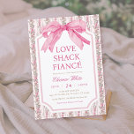 Invitation Pink Bow Love Shack Fiance Fête des mariées<br><div class="desc">Pink Bow Love Shack Fiance Nuptiale Douche Invitation</div>