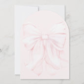 Invitation Pink Bow moderne Élégant Baby shower fille (Dos)