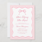 Invitation Pink Bow noue la Bachelorette Party (Devant)