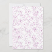 Invitation Pink Bow nouer la Fête des mariées de noeud (Dos)