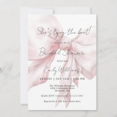 Invitation Pink Bow nouer la Fête des mariées de noeud (Devant)