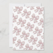 Invitation Pink Bow Oh Girl Baby shower élégant (Dos)