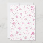 Invitation Pink Bow Onederland Christmas Birthday Party (Dos)
