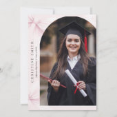 Invitation Pink Bow Photo Graduation Party (Dos)