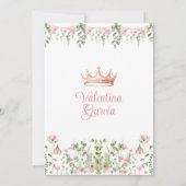 Invitation Pink Bow Princess Quinceañera Butterfly Garden (Dos)