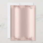 Invitation Pink Bow Rose Gold First Holy Communion   (Dos)