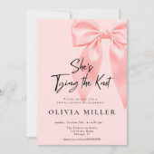 Invitation Pink Bow She’s Tying the Knot Bridal Shower (Devant)