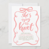 Invitation Pink Bow She's Tying The Knot Bridal Shower (Devant)