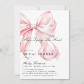 Invitation Pink Bow She's Tying The Knot Bridal Shower (Devant)