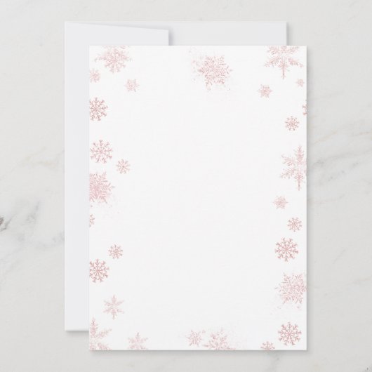 Invitation Pink Bow Snowflakes Nutcracker Baby Sprinkle (Dos)