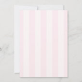 Invitation Pink Bow Stripes First Birthday (Dos)