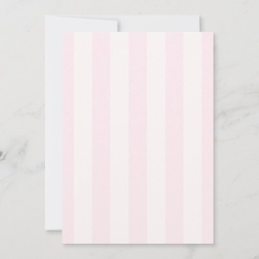 Invitation Pink Bow Stripes First Birthday (Dos)